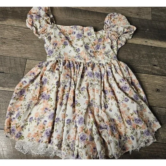 Cider Floral Lace Patchwork Dress NEW M - Picture 7 of 9